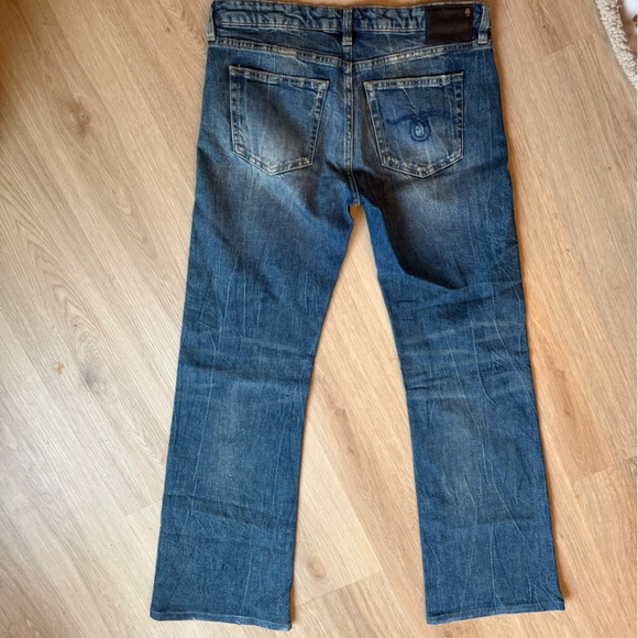 R13 Boy Flare Jeans Kelly Stretch Wash Sz 28 Wide Leg Luxury - Picture 3 of 8